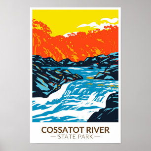Cossatot River State Park Arkansas Vintage Poster