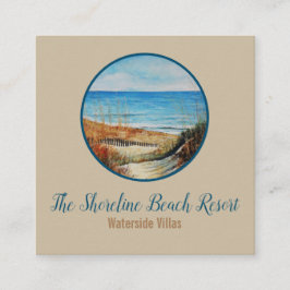 Costa Beach Art Urlaub Vermietung Quadratische Visitenkarte