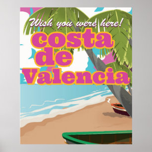 Costa Blanca Vintage Reiseposter Poster