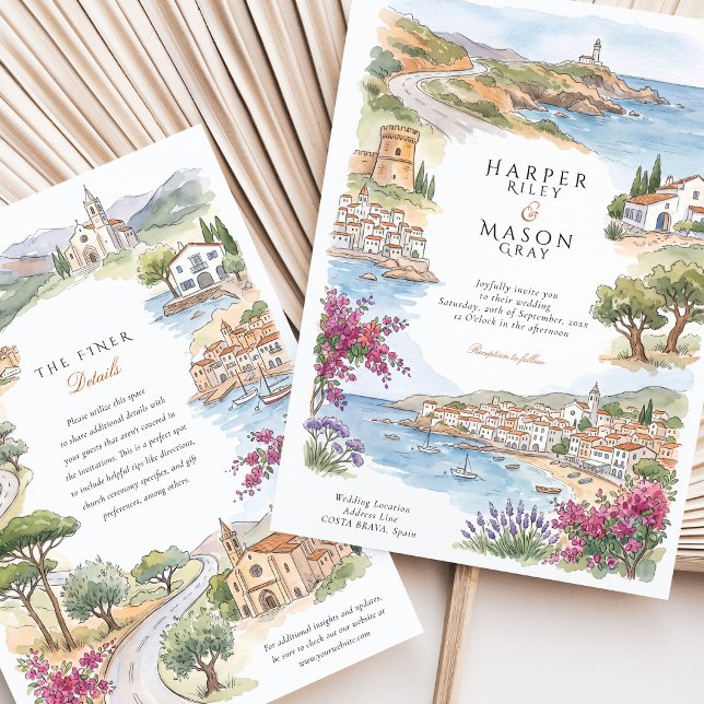 Costa Brava Cadaques Tossa de Mar Hochzeit Einladung (Von Creator hochgeladen)