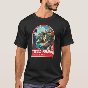 Costa Brava Spanien Reise Kunst Vintage T-Shirt