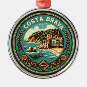 Costa Brava Spanien Reisen Art Abzeichen Ornament Aus Metall