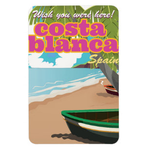 Costa de Valencia Vintage Reiseposter Magnet