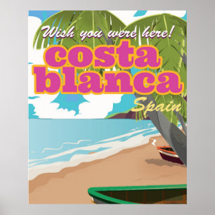 Costa de Valencia Vintage Reiseposter Poster