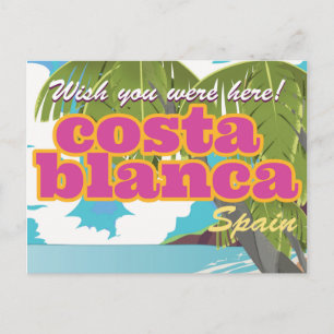 Costa de Valencia Vintage Reiseposter Postkarte