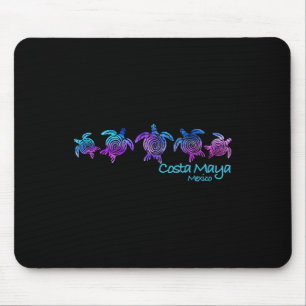 Costa Maya Beach Design _ Tribal Turtle Geschenk Mousepad