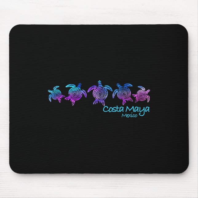 Costa Maya Beach Design _ Tribal Turtle Geschenk Mousepad (Vorne)