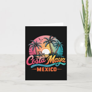 Costa Maya Mexico Tropical Sunset Beach Souvenir V Karte