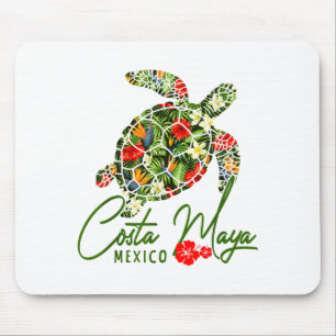 Costa Maya Mexiko Meeresschildkröte Trocal Hibisku Mousepad