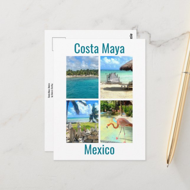 Costa Maya, Mexiko Postkarte (Vorderseite/Rückseite Beispiel)