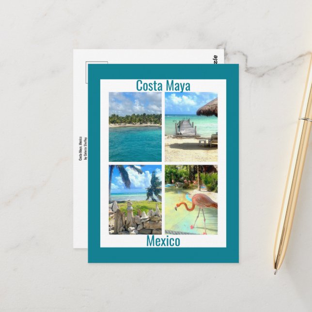 Costa Maya, Mexiko Postkarte (Vorderseite/Rückseite Beispiel)