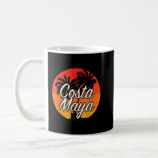 Costa Maya Mexiko Urlaub Vintager Sonnenuntergang Kaffeetasse