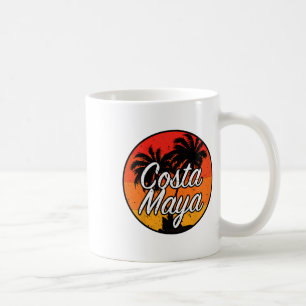 Costa Maya Mexiko Urlaub Vintager Sonnenuntergang Kaffeetasse