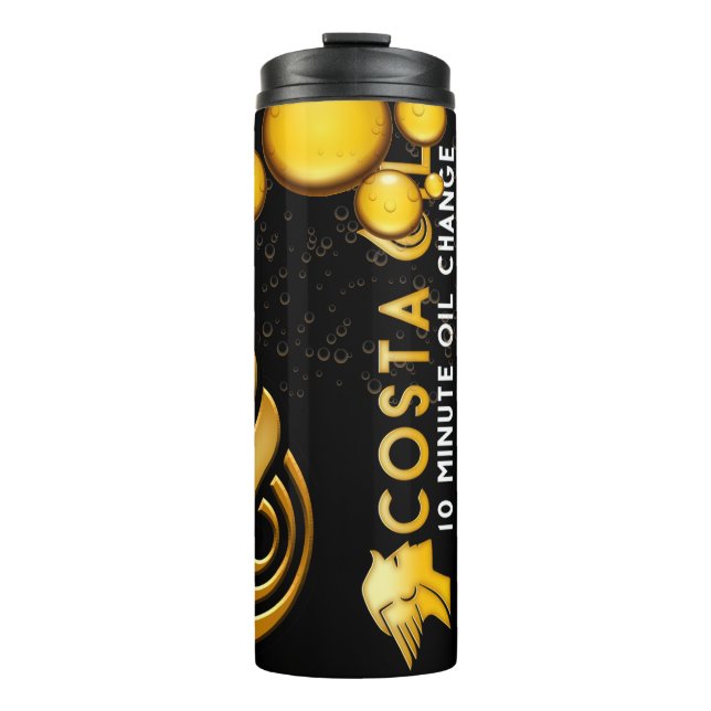 Costa Oil Drop and Stripe Thermal Tumbler Thermosbecher (Vorderseite)