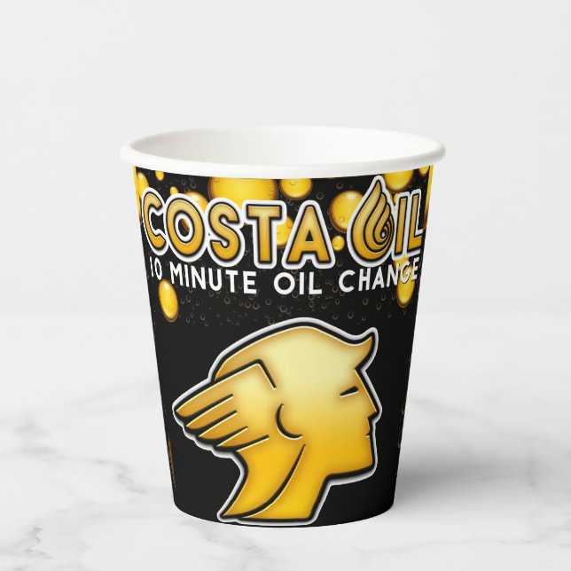 Costa Oil Paper Cups Pappbecher (Vorderseite)