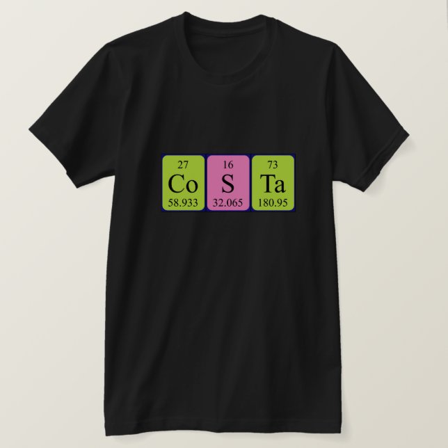 Costa Periodisches Shirt von Tabellennamen (Design vorne)