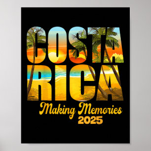 Costa Rica 2025 Erinnerungen für Familie Va Poster