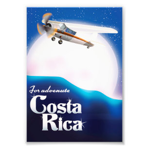 Costa Rica Abenteuer Mond Reiseplakat Fotodruck