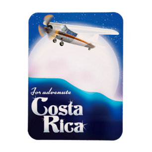 Costa Rica Abenteuer Mond Reiseplakat Magnet
