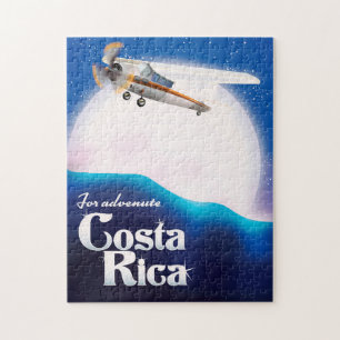 Costa Rica Abenteuer Mond Reiseplakat Puzzle