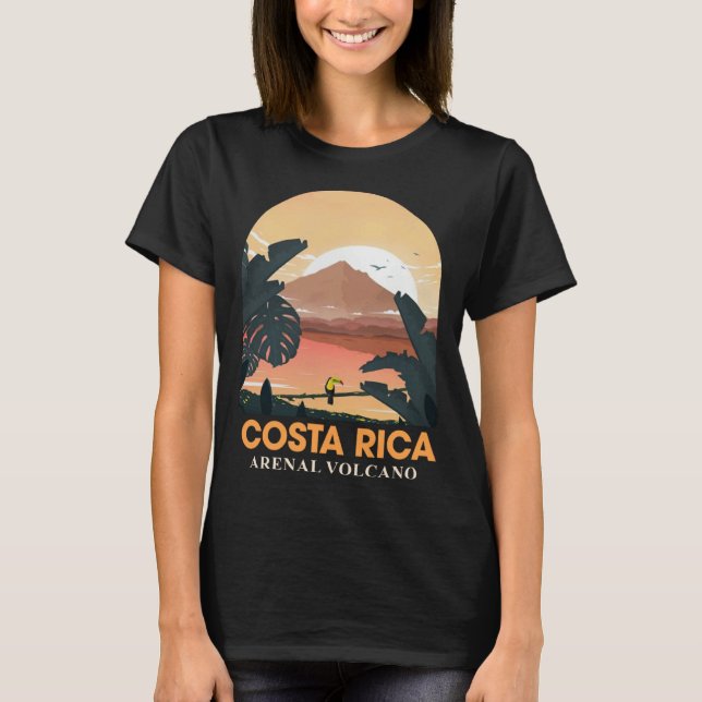 Costa Rica Arenal Volcano Travel Beach Summer Vaca T-Shirt (Vorderseite)