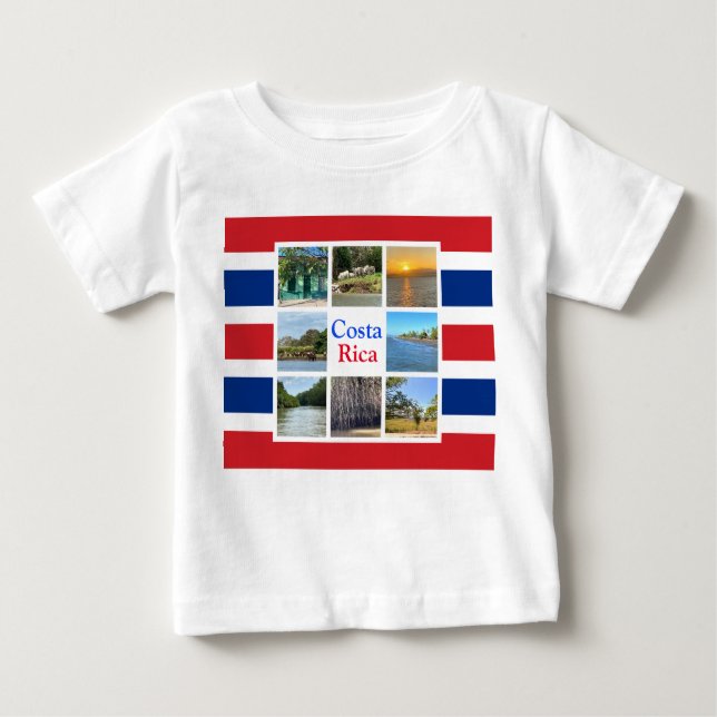 Costa Rica Baby T-shirt (Vorderseite)