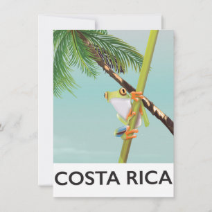Costa Rica Baumfrosch Urlaubs Poster Einladung