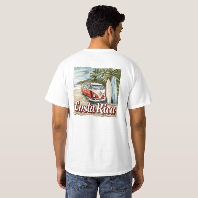 Costa Rica Beach T Shirt (Schwarz voll)