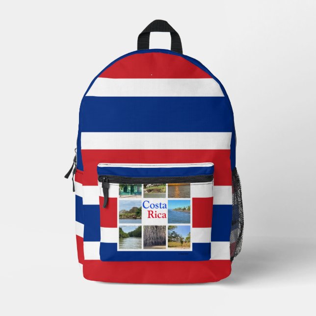 Costa Rica Bedruckter Rucksack (Vorderseite)