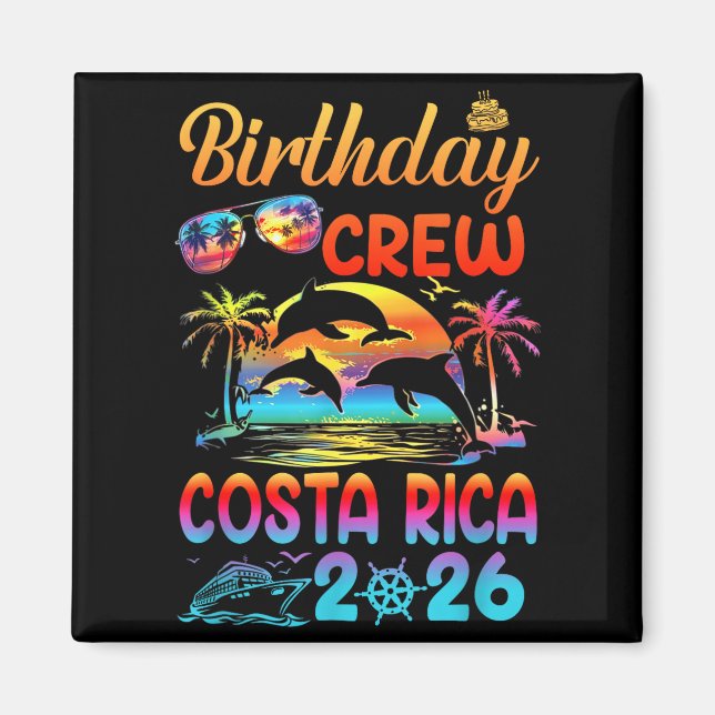 Costa Rica Birthday Trip Vacation 2026 Matching Gr Magnet (Vorne)