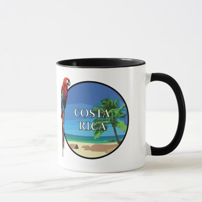 Costa Rica - Black 11 oz Ringer Tasse (Rechts)