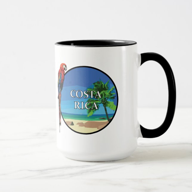 Costa Rica - Black 15 oz Ringer Tasse (Rechts)