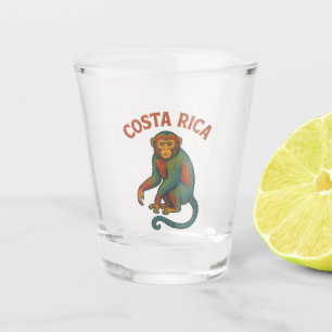 Costa Rica Bunter Affe Schnapsglas
