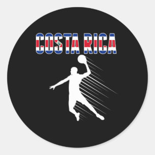 Costa Rica Bysketbyll Liebhaber Jersey Costa Rican Runder Aufkleber