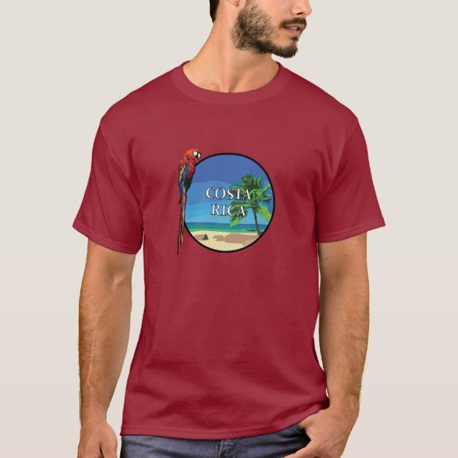Costa Rica - Der dunkle T - Shirt der Männer (Vorderseite)