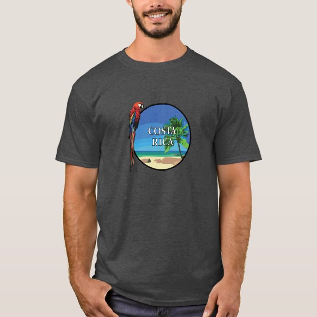 Costa Rica - Der dunkle T - Shirt der Männer (Vorderseite)