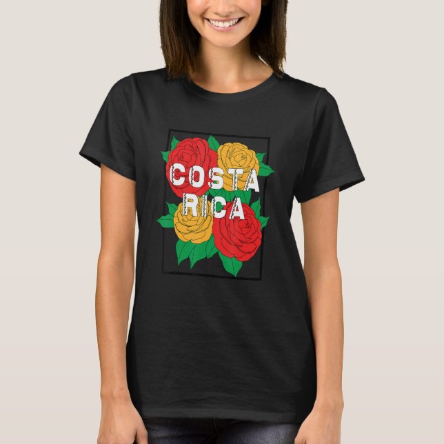 Costa Rica Erblume Traditionelle Kultur T-Shirt (Vorderseite)