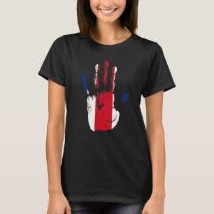 Costa Rica Fahne Hand Männer Frauen Kinder T-Shirt
