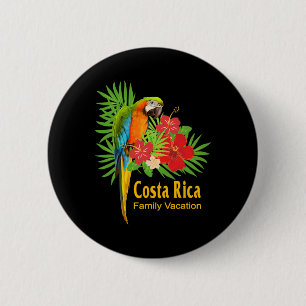 Costa Rica Familienurlaub Parrot Blume Tropisch Button