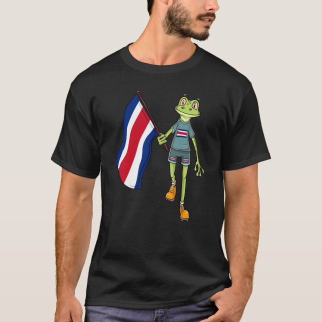 Costa Rica Fan Frog T-Shirt (Vorderseite)
