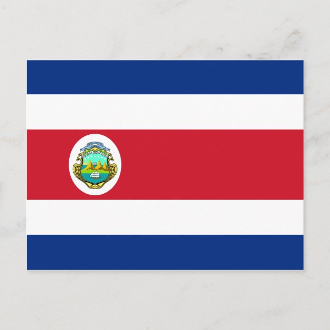 Costa Rica Flag CR Postkarte (Vorderseite)