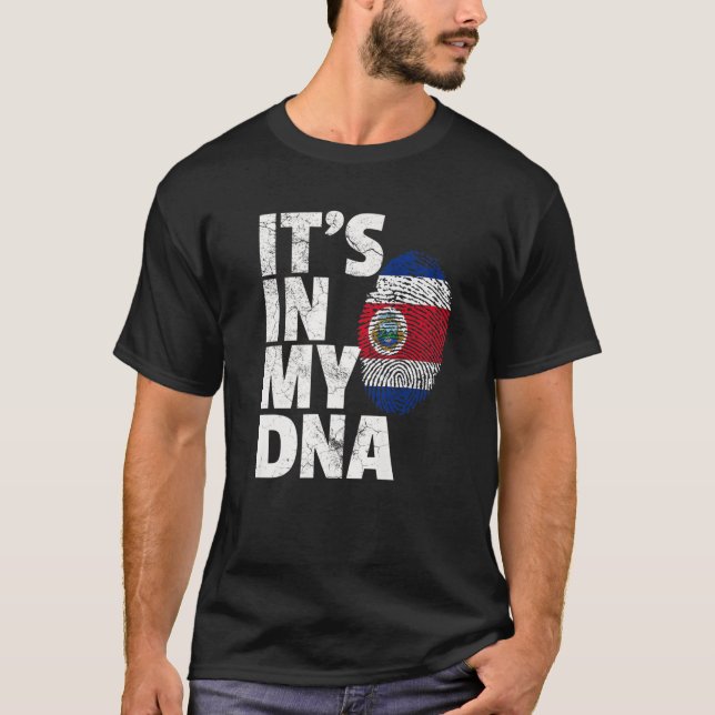 Costa Rica Flag Es ist in meiner DNA Weihnachtsges T-Shirt (Vorderseite)
