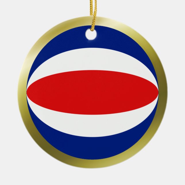 Costa Rica Flag Ornament (Vorne)