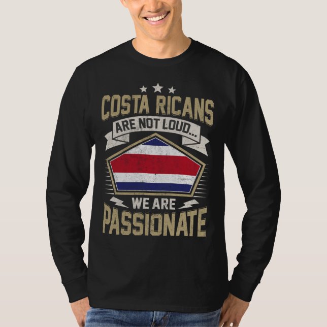 Costa Rica Flag Passionate Costa Ricans Girls & Wo T-Shirt (Vorderseite)
