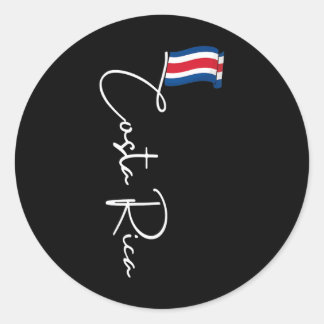 Costa Rica Flag Urlaub tropische Pura Vida Costa Runder Aufkleber