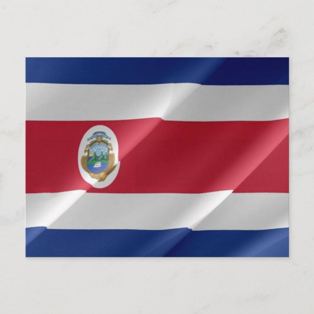 Costa Rica - Flag Wave - Postkarte (Vorderseite)