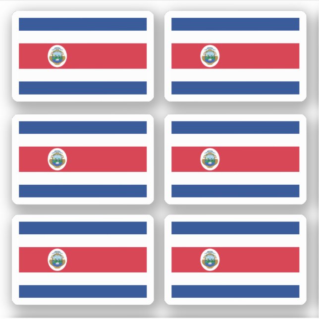 Costa-Rica-Flagge Aufkleber (Vorderseite)