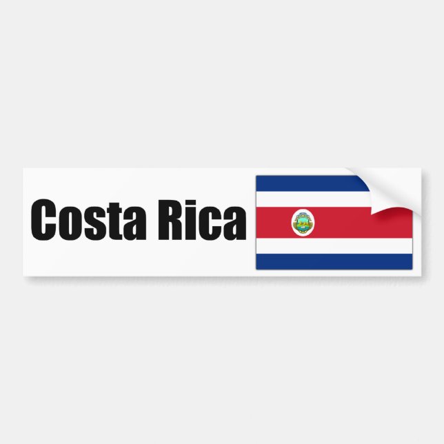 Costa Rica Flagge Autoaufkleber (Vorne)