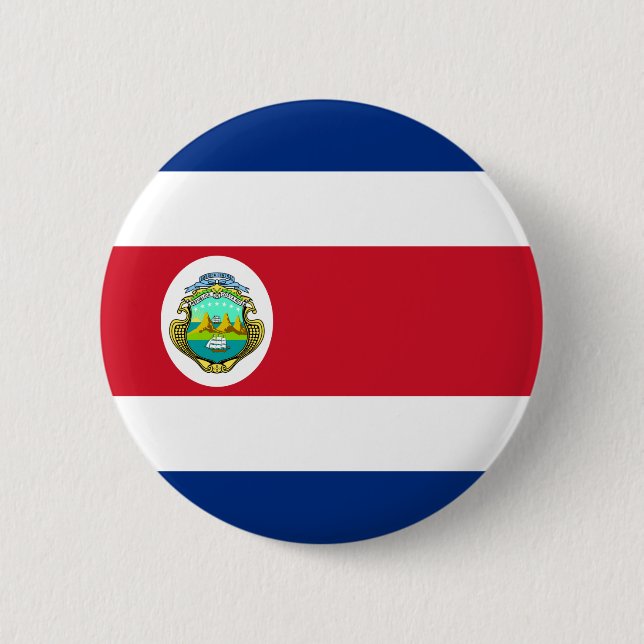 Costa Rica-Flagge Button (Vorderseite)