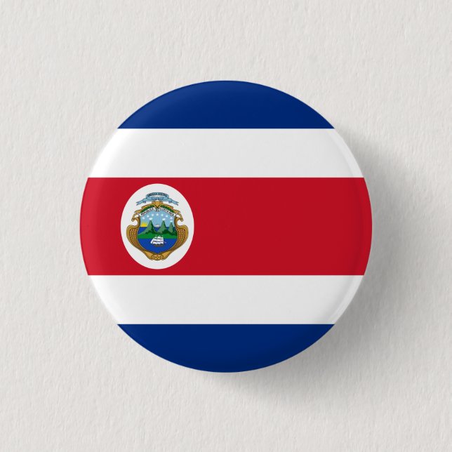 Costa-Rica-Flagge, Flagge Costa Ricas Button (Vorderseite)